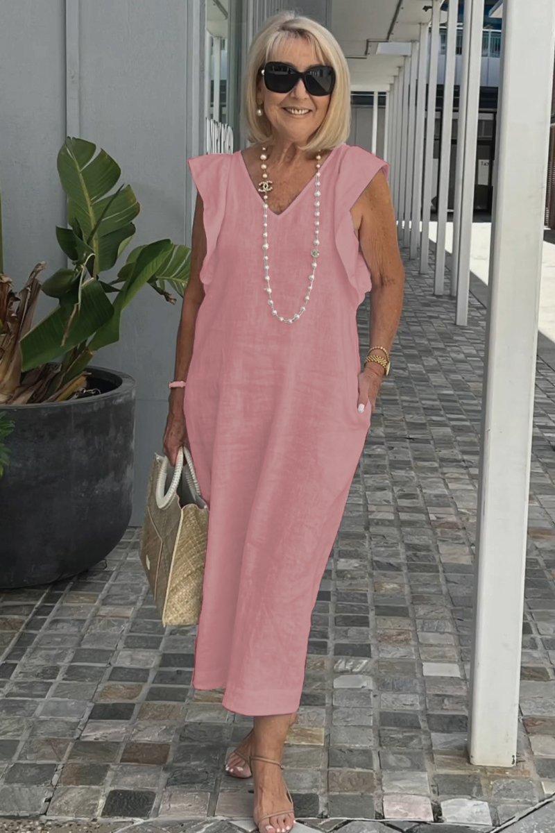 Hallie | Stylish Sleeveless Linen Dress for Summer - Image 14