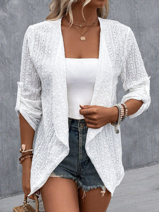 Nancy | Women's Open Front Draped Cardigan - Image 1