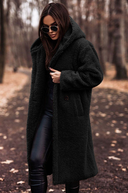 Allison | Women's Hooded Teddy Coat - Image 2