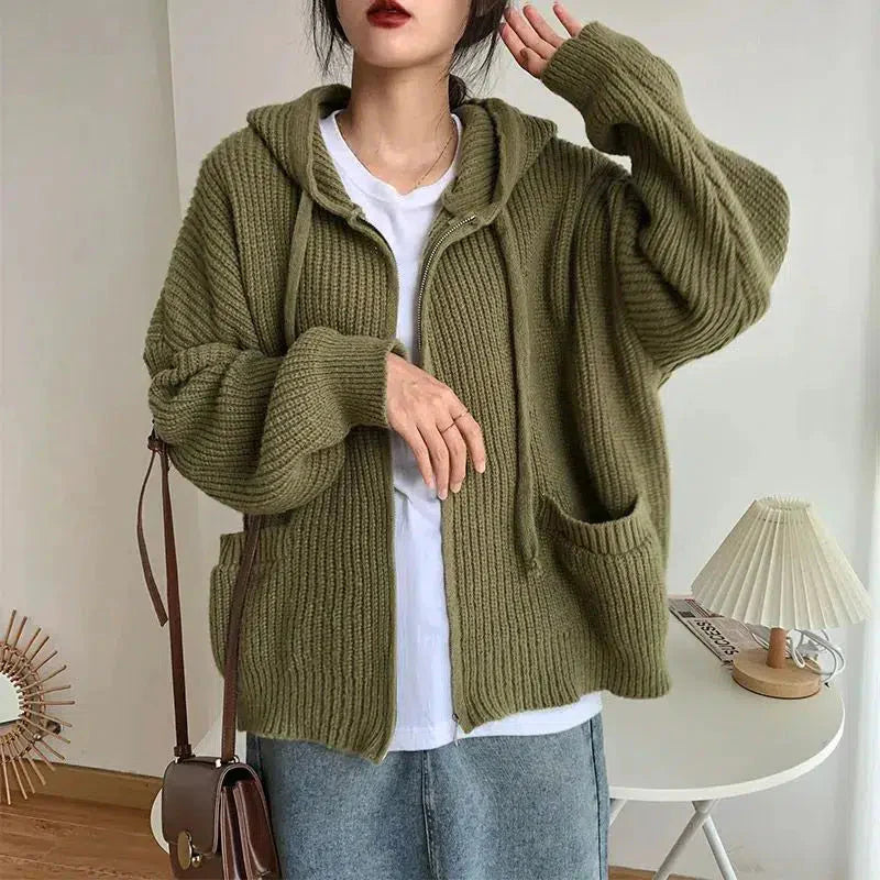 Sofia | Women's Zip-Up Hooded Sweater - Image 1