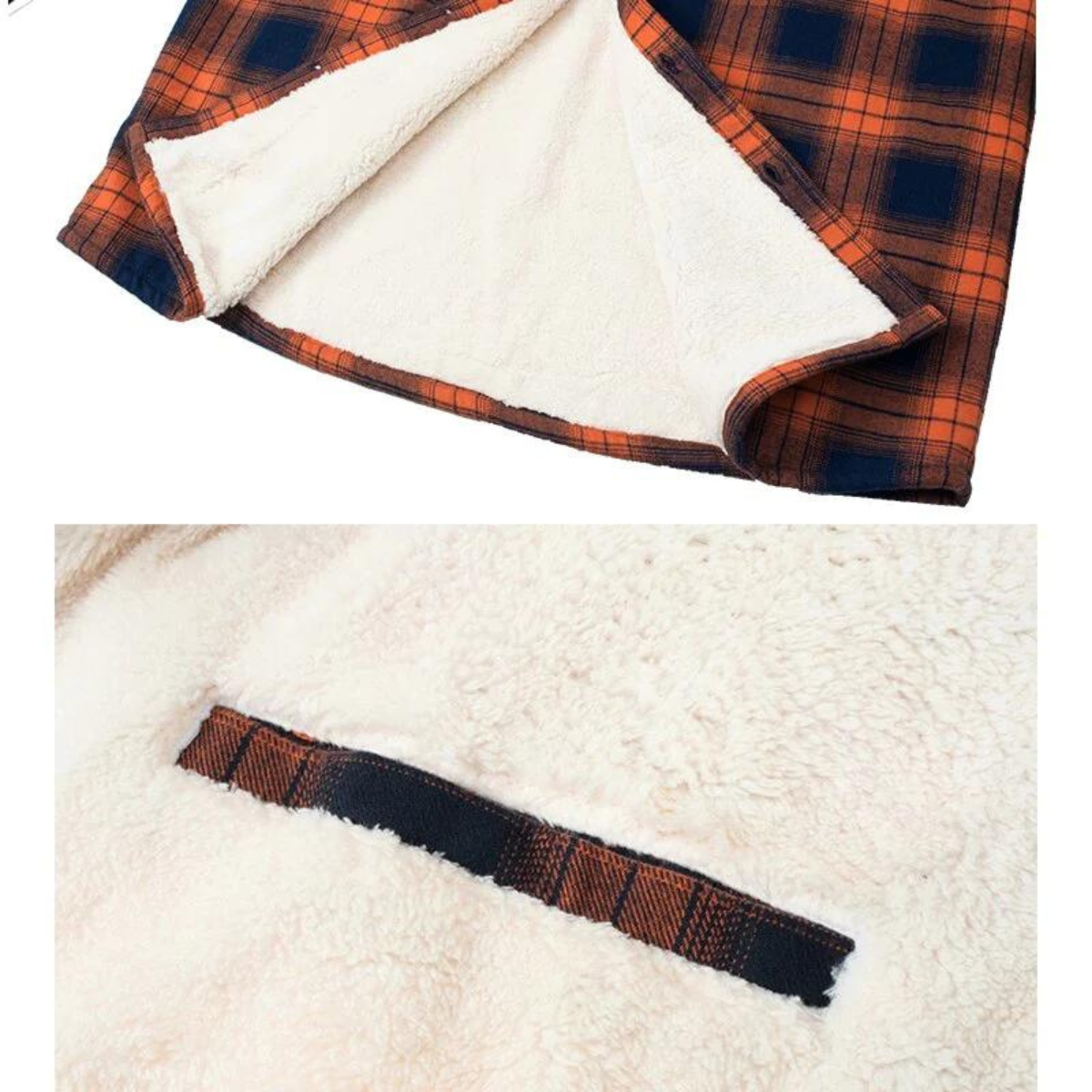Ross | Men's Sherpa Lined Flannel Shirt Jacket - Image 10