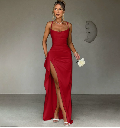 Lucia | Elegant Maxi Dress with High Slit