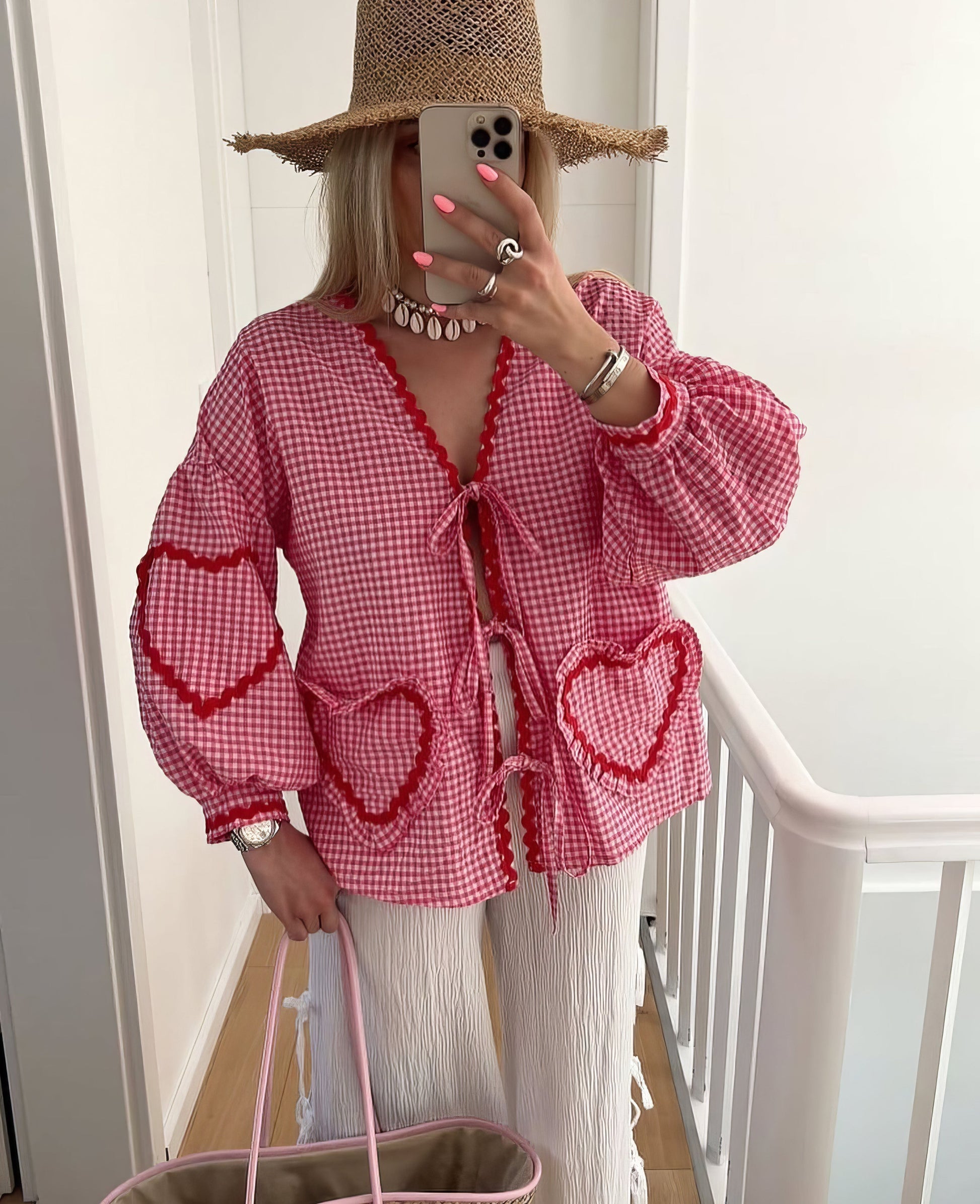 Betty | Romantic Heart Blouse for Stylish Women - Image 5