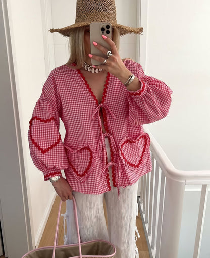 Betty | Romantic Heart Blouse for Stylish Women - Image 5