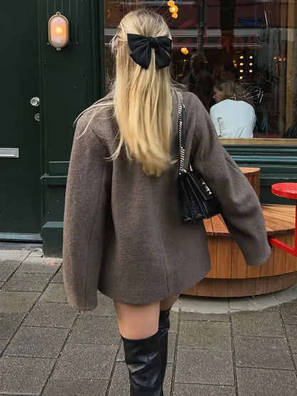 Olivia | Women's Oversized Double-Breasted Coat - Image 6