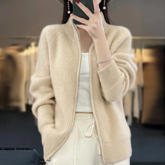 Teresa | Women's Zip-Up Sweater Jacket - Image 1
