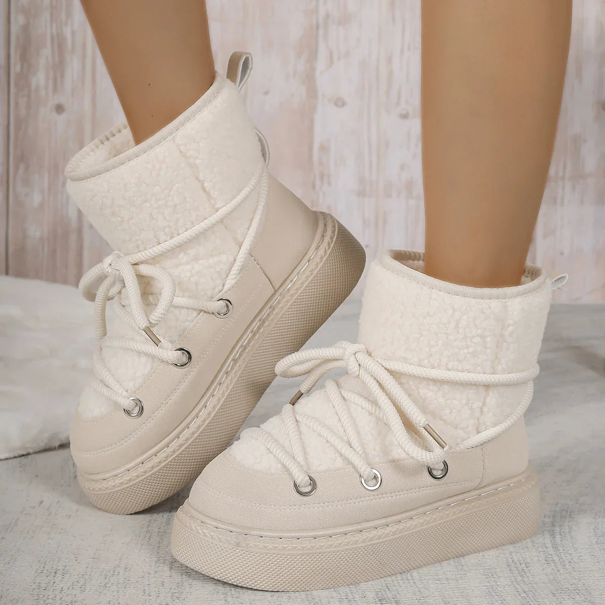 Leanne | Women's Lace-Up Platform Ankle Boots - Image 7