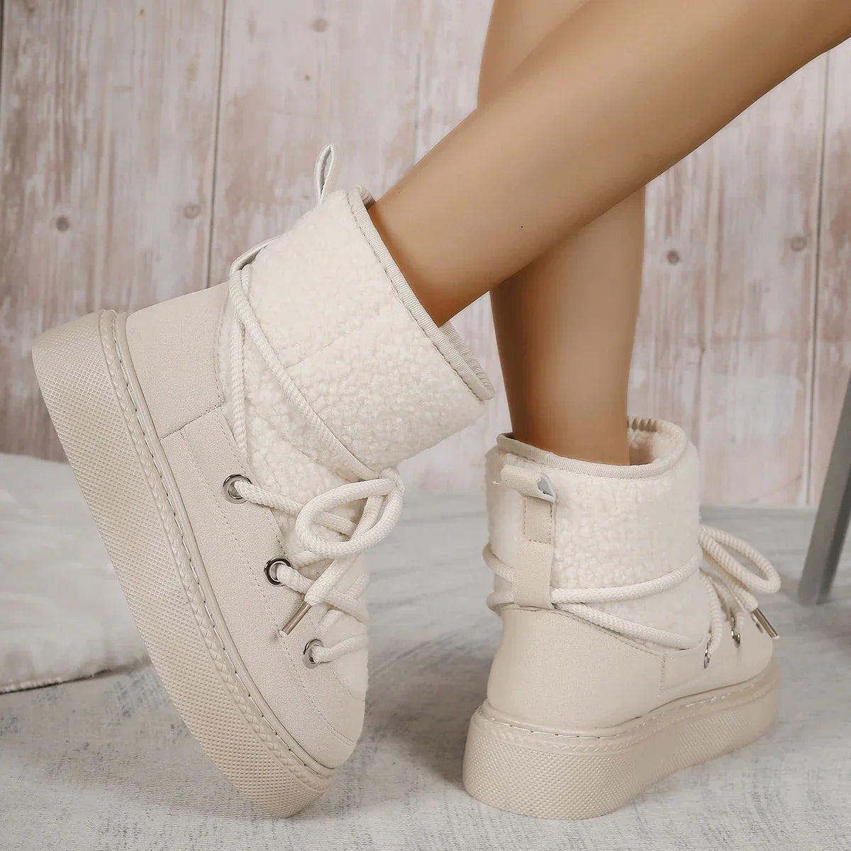 Leanne | Women's Lace-Up Platform Ankle Boots - Image 5