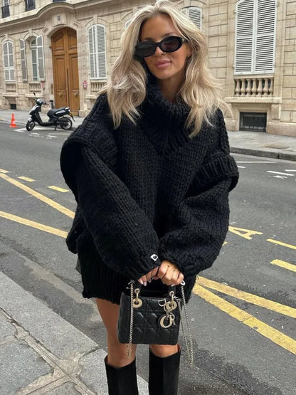 Emma | Women's Oversized Knit Sweater Dress - Image 1