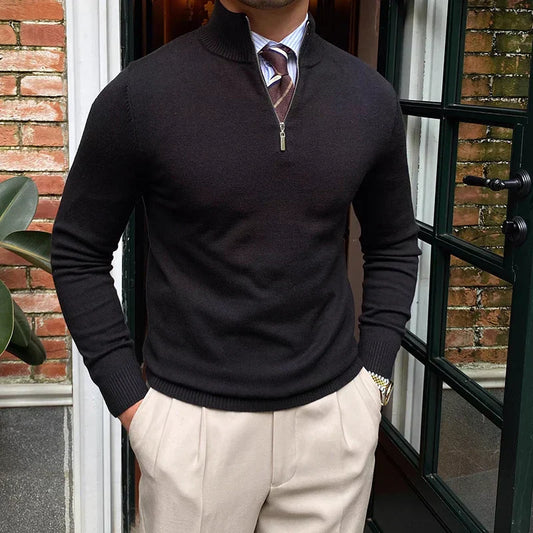 Kris | Men's Quarter Zip Sweater - Image 1