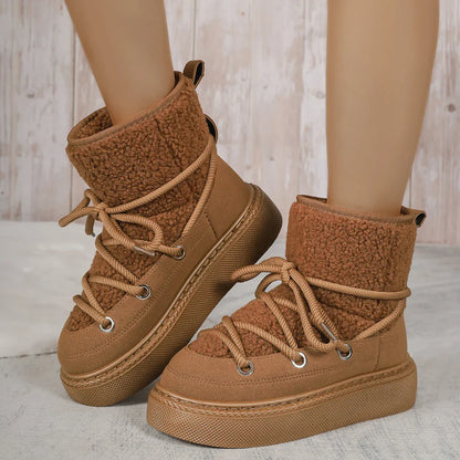 Leanne | Women's Lace-Up Platform Ankle Boots - Image 3