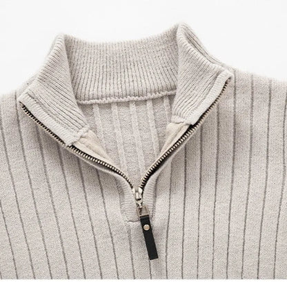 Kris | Men's Quarter Zip Slim-Fit Sweater - Image 2