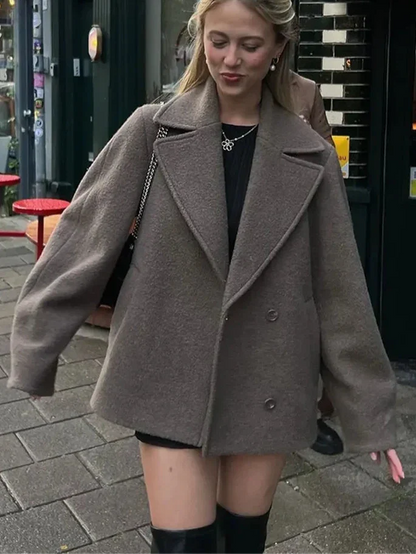 Olivia | Women's Oversized Double-Breasted Coat - Image 1