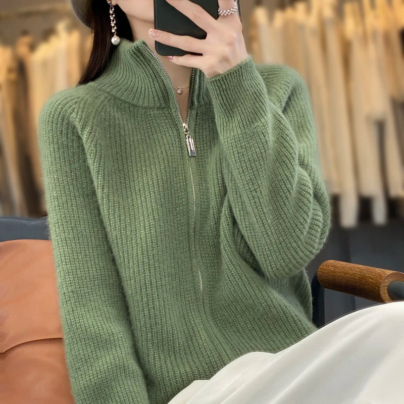 Teresa | Women's Zip-Up Sweater Jacket - Image 8