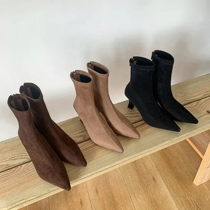 Doris | Women's Pointed Toe Sock Boots - Image 9
