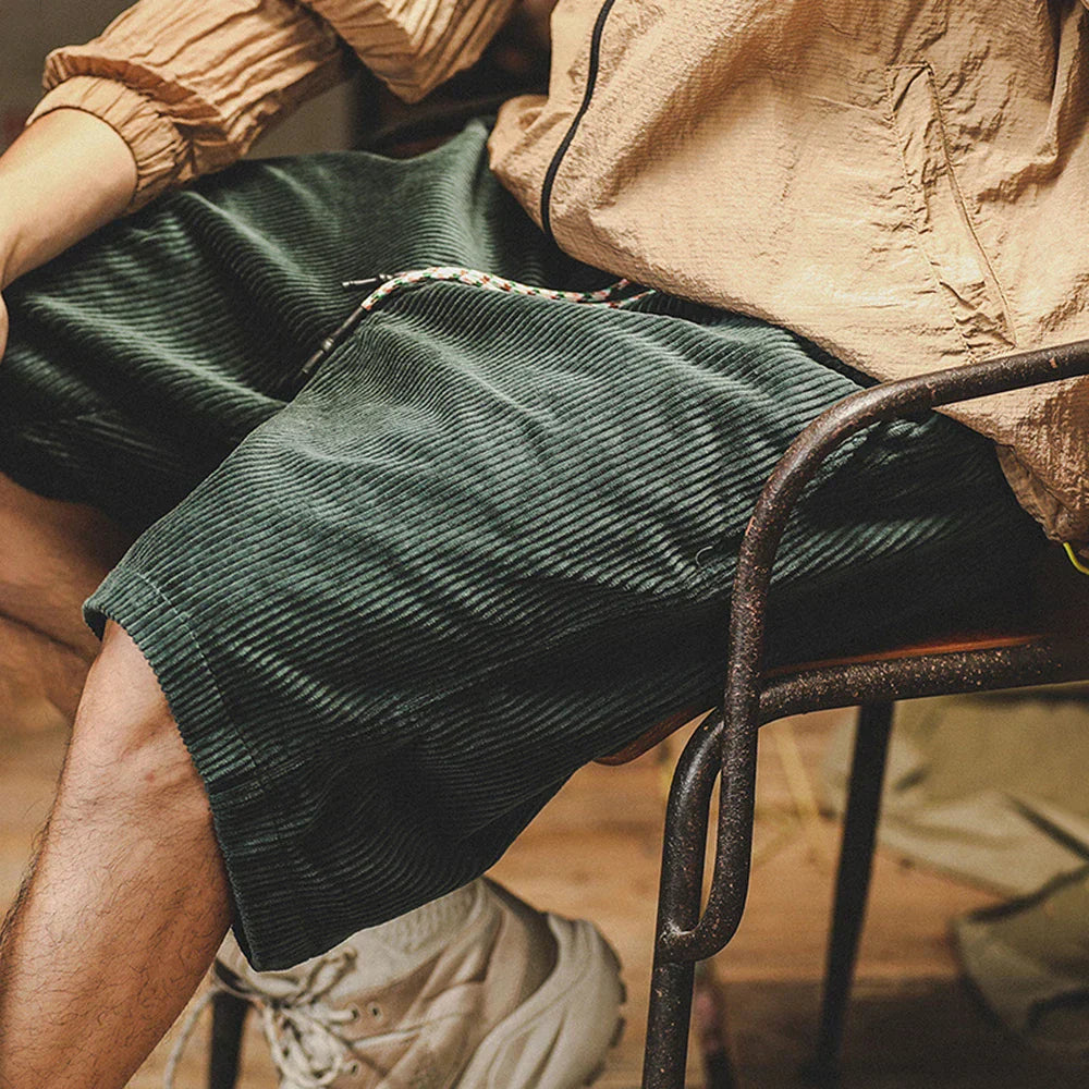 Keith | Casual Adjustable Cord Shorts - Image 4