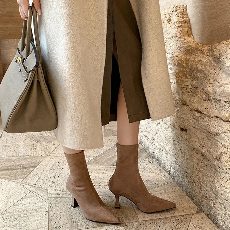 Doris | Women's Pointed Toe Sock Boots - Image 5