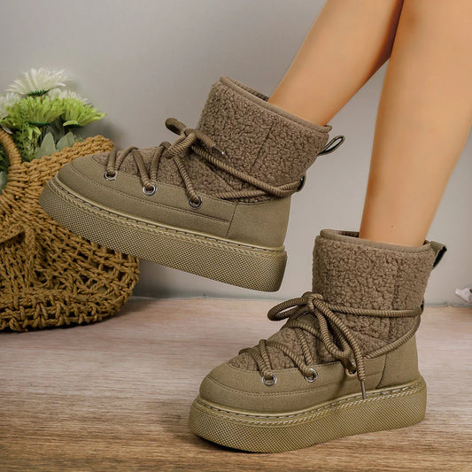 Leanne | Women's Lace-Up Platform Ankle Boots - Image 1