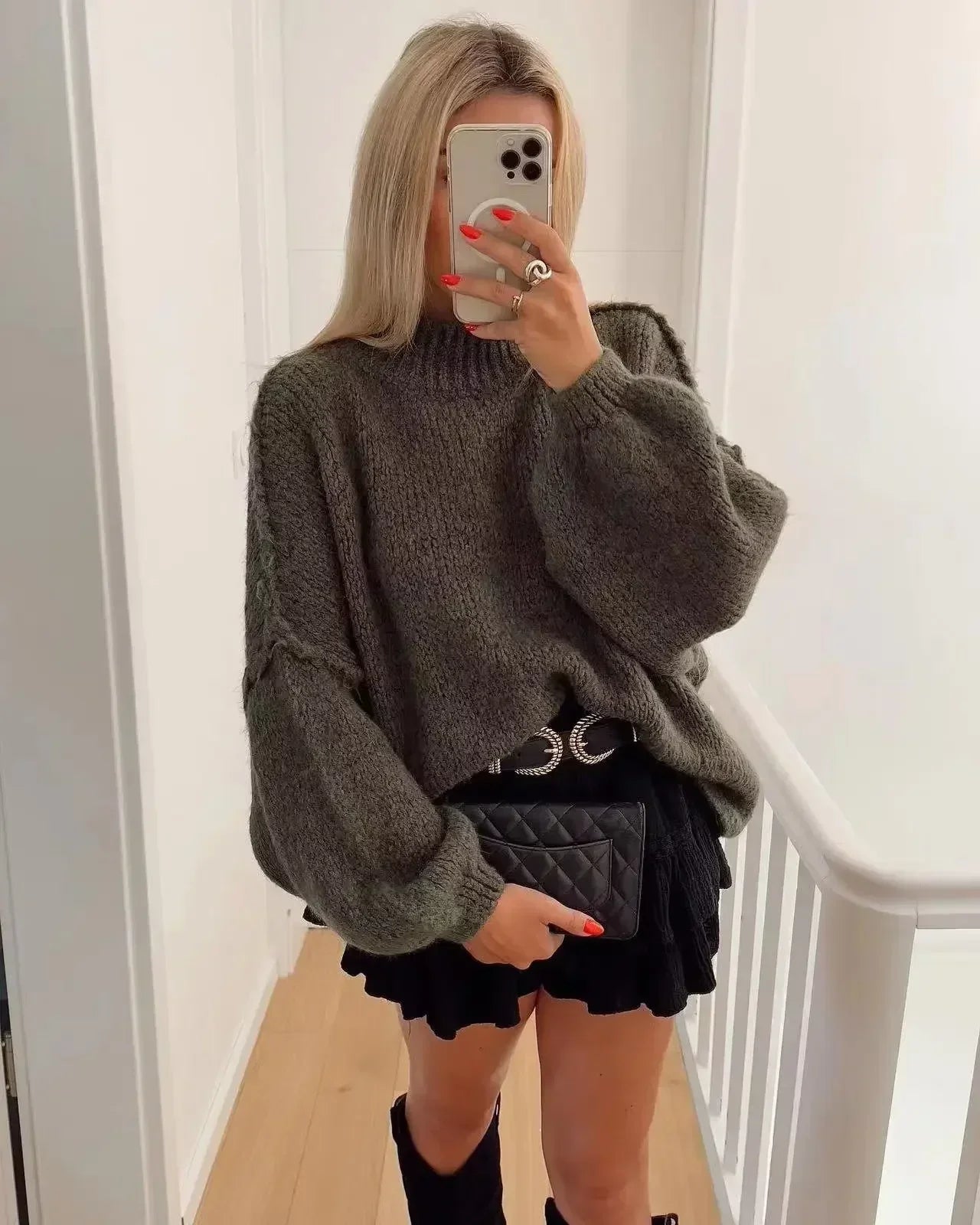 Devon | Women's Oversized Sweater Dress - Image 3
