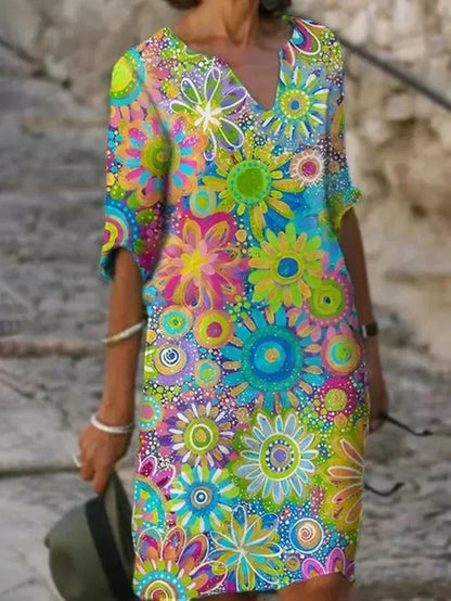 Felicia | Floral Radiant Dress - Vibrant and Stylish Elegance - Image 2
