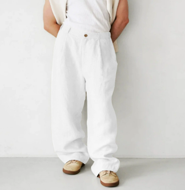 Nelson | Men’s Trousers – Comfortable Cotton – Relaxed Fit – Full Length
