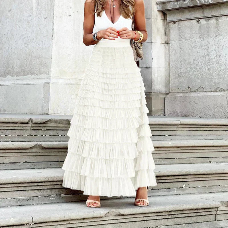 Theresa | Elegant Tulle Midi Skirt for Women - Image 3