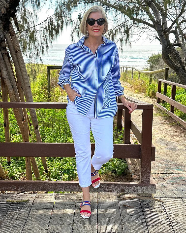 Whitney | Elegant Striped Shirt for Every Occasion - Image 2