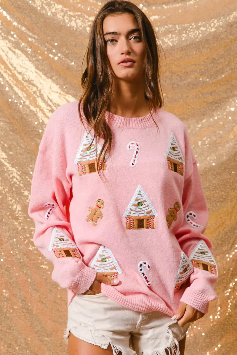Jocelyn | Women's Novelty Christmas Crew Neck Sweater - Image 7