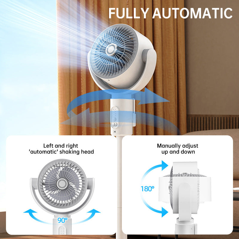 Adjustable Height Stand Fan with Remote Control & Timer