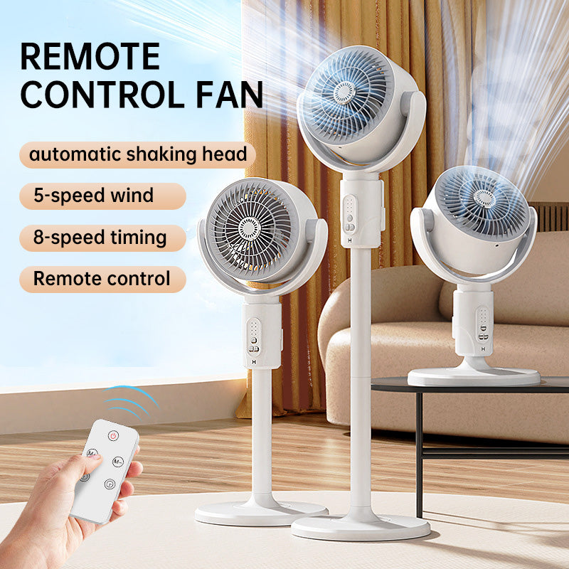 Adjustable Height Stand Fan with Remote Control & Timer