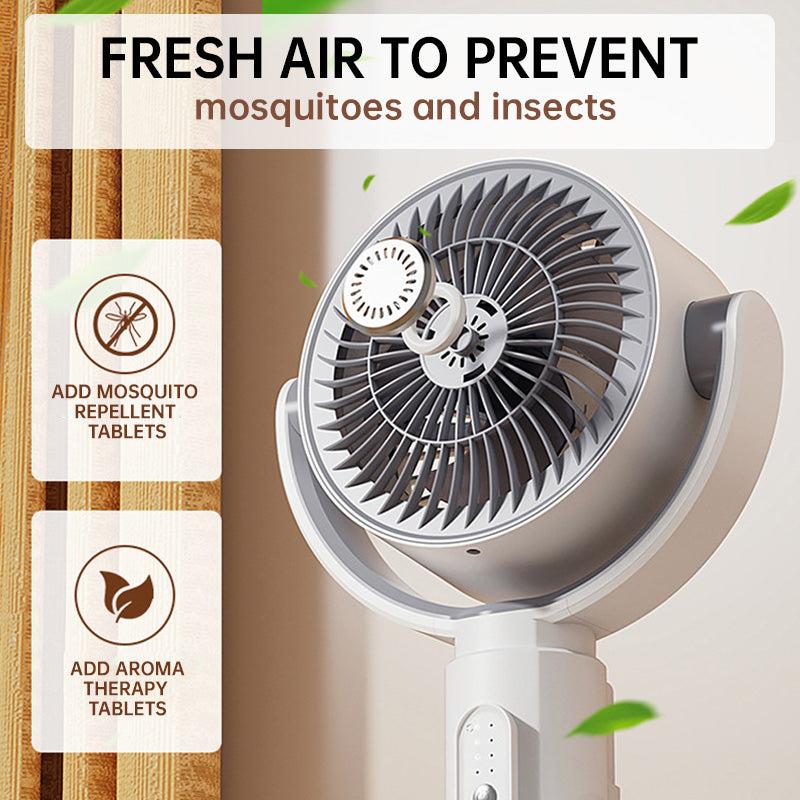 Adjustable Height Stand Fan with Remote Control & Timer