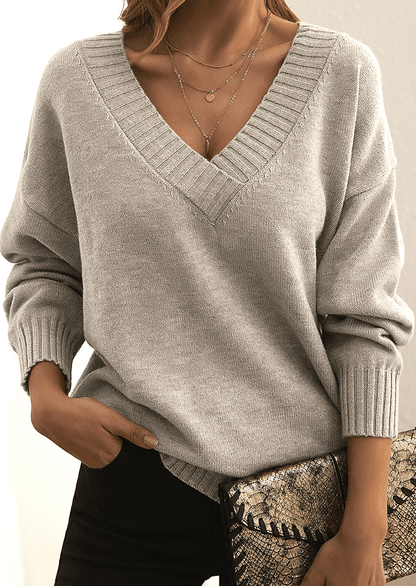 Erin | Women's Oversized V-Neck Sweater - Image 5