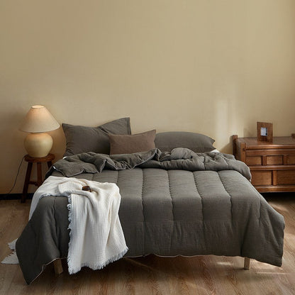 All-Season Quilted Cotton-Linen Blend Quilt and Bedspread