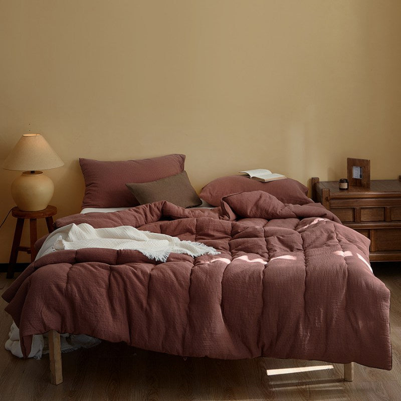 All-Season Quilted Cotton-Linen Blend Quilt and Bedspread
