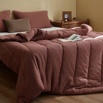 All-Season Quilted Cotton-Linen Blend Quilt and Bedspread