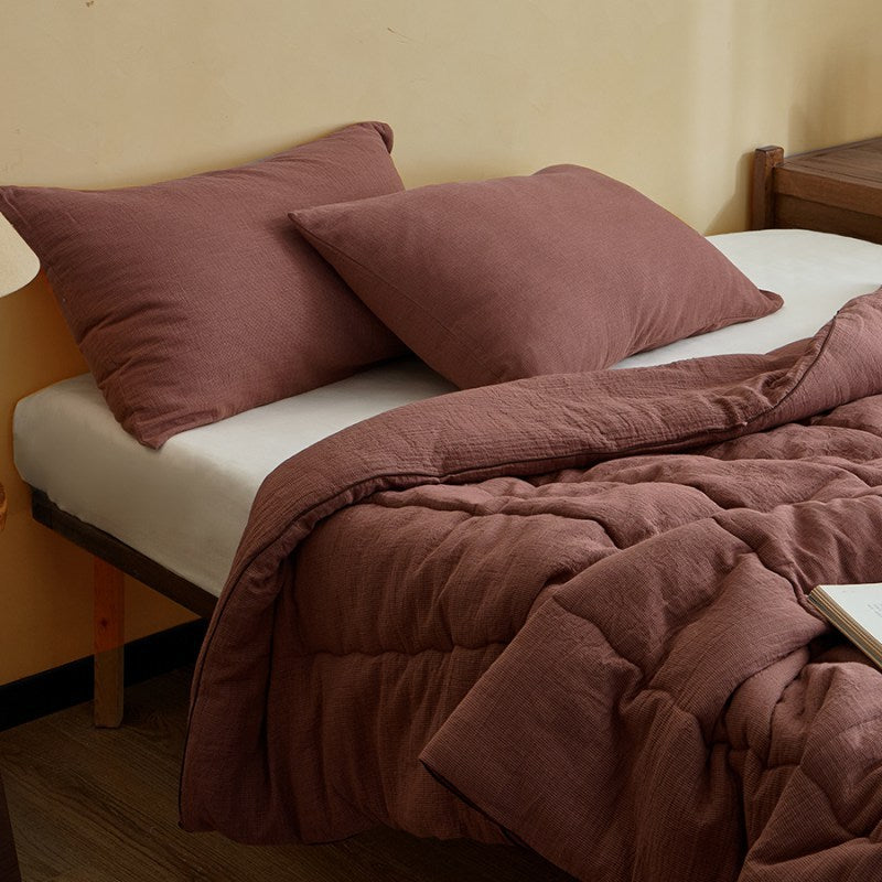 All-Season Quilted Cotton-Linen Blend Quilt and Bedspread