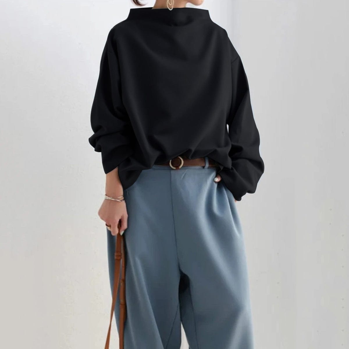 Image of Angela | Women's Oversized Funnel Neck Top
