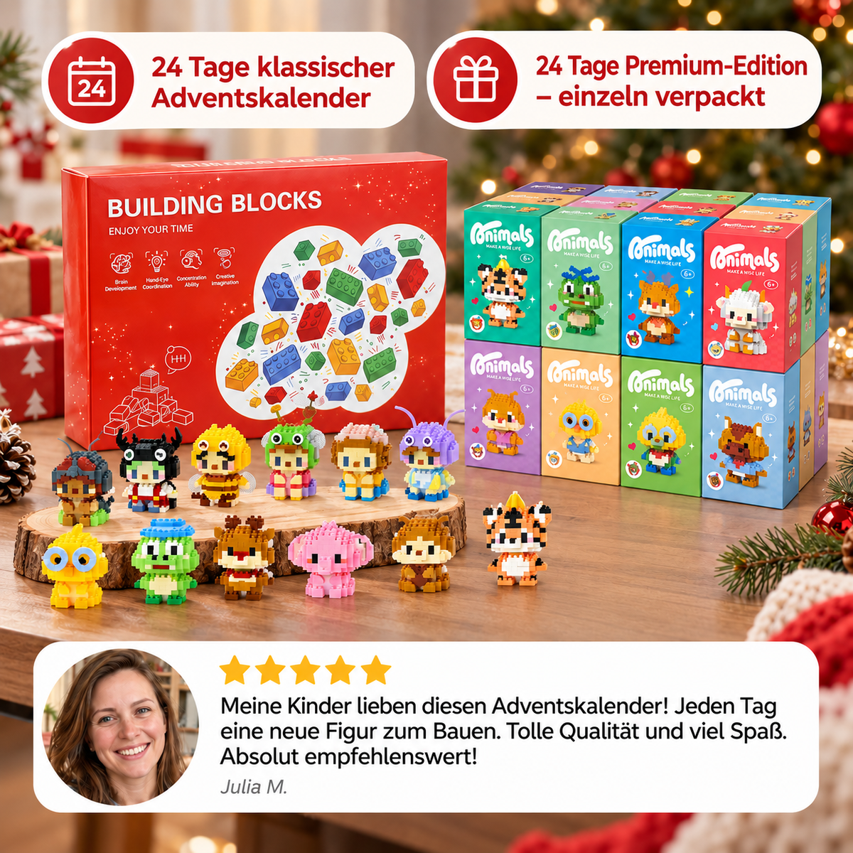 Animal Building Block Advent Calendar – 24 Days of Cute Building Figures