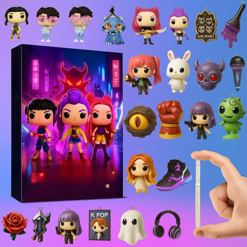 Anime Advent Calendar Display Box — 24-Door Acrylic Figure Set