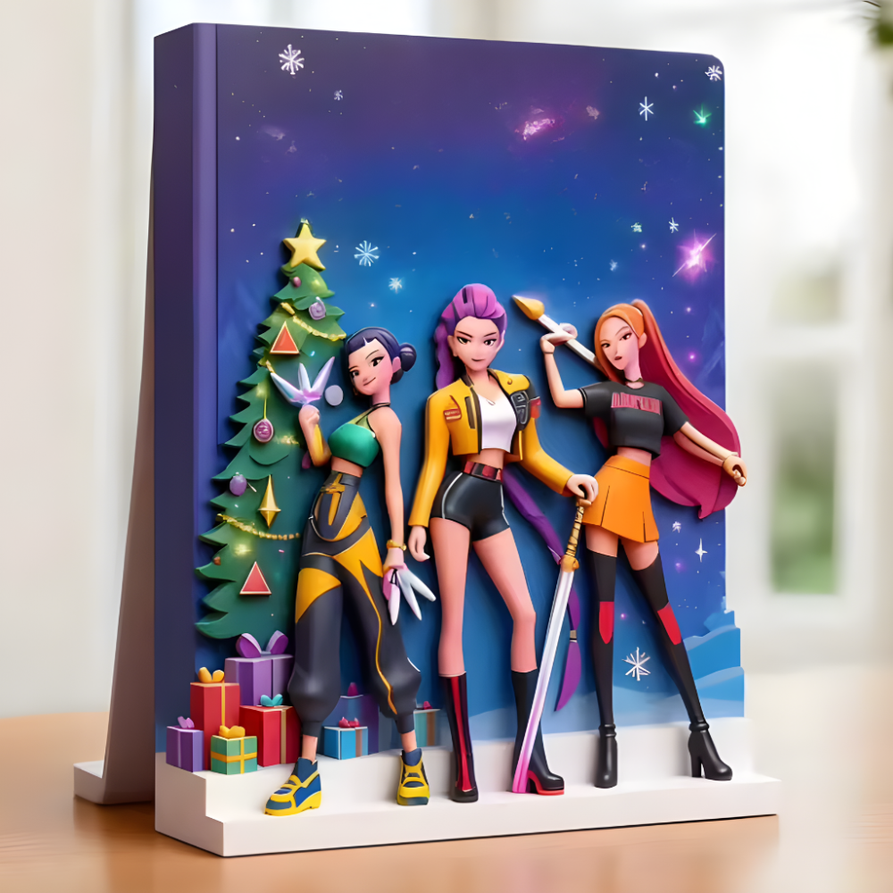 Anime Advent Calendar Display Box — 24-Door Acrylic Figure Set