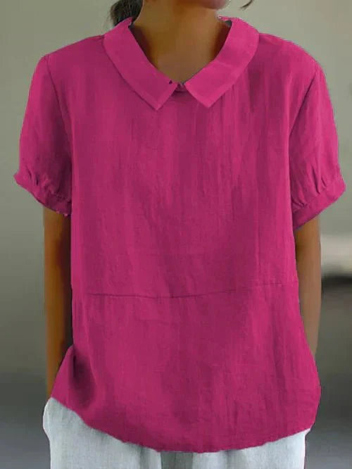 Image of Anne | Women's Peter Pan Collar Relaxed Fit Blouse