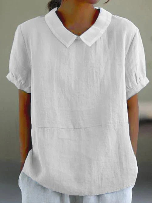 Image of Anne | Women's Peter Pan Collar Relaxed Fit Blouse