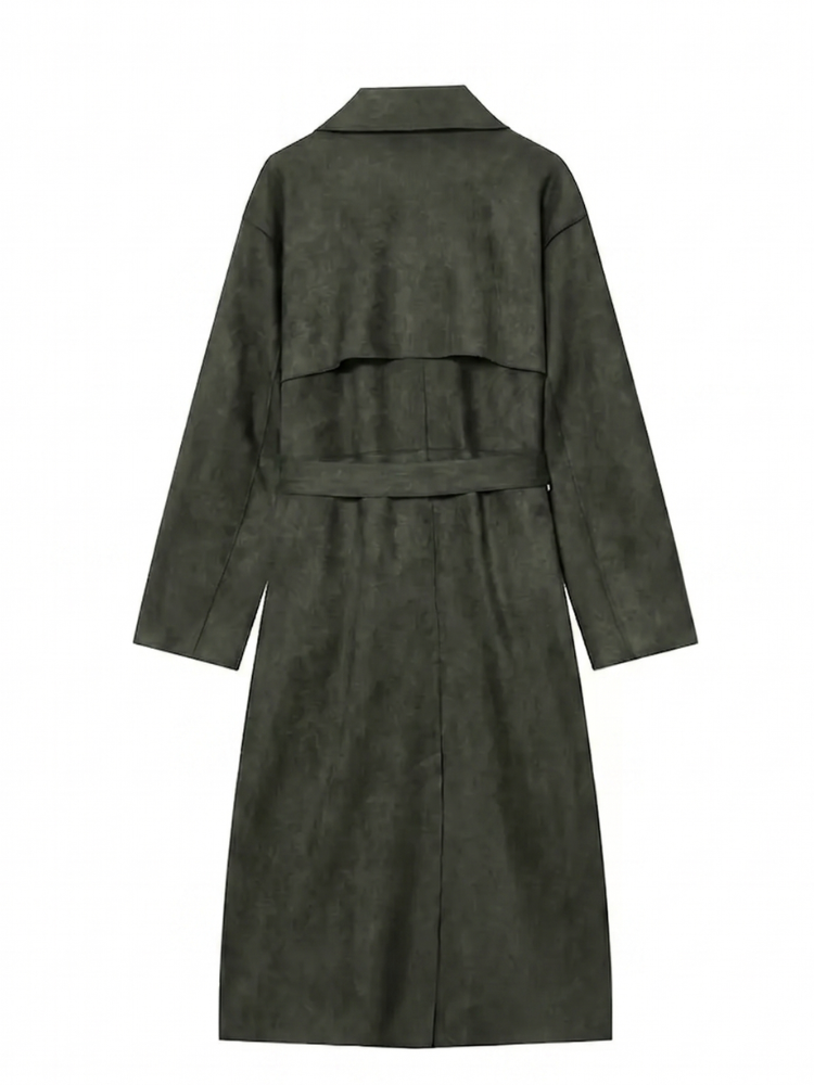 Ariel | Women's Double Breasted Long Coat - Image 2