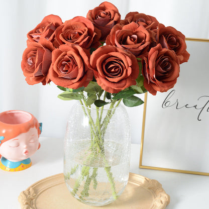 Artificial Silk Rose Stem