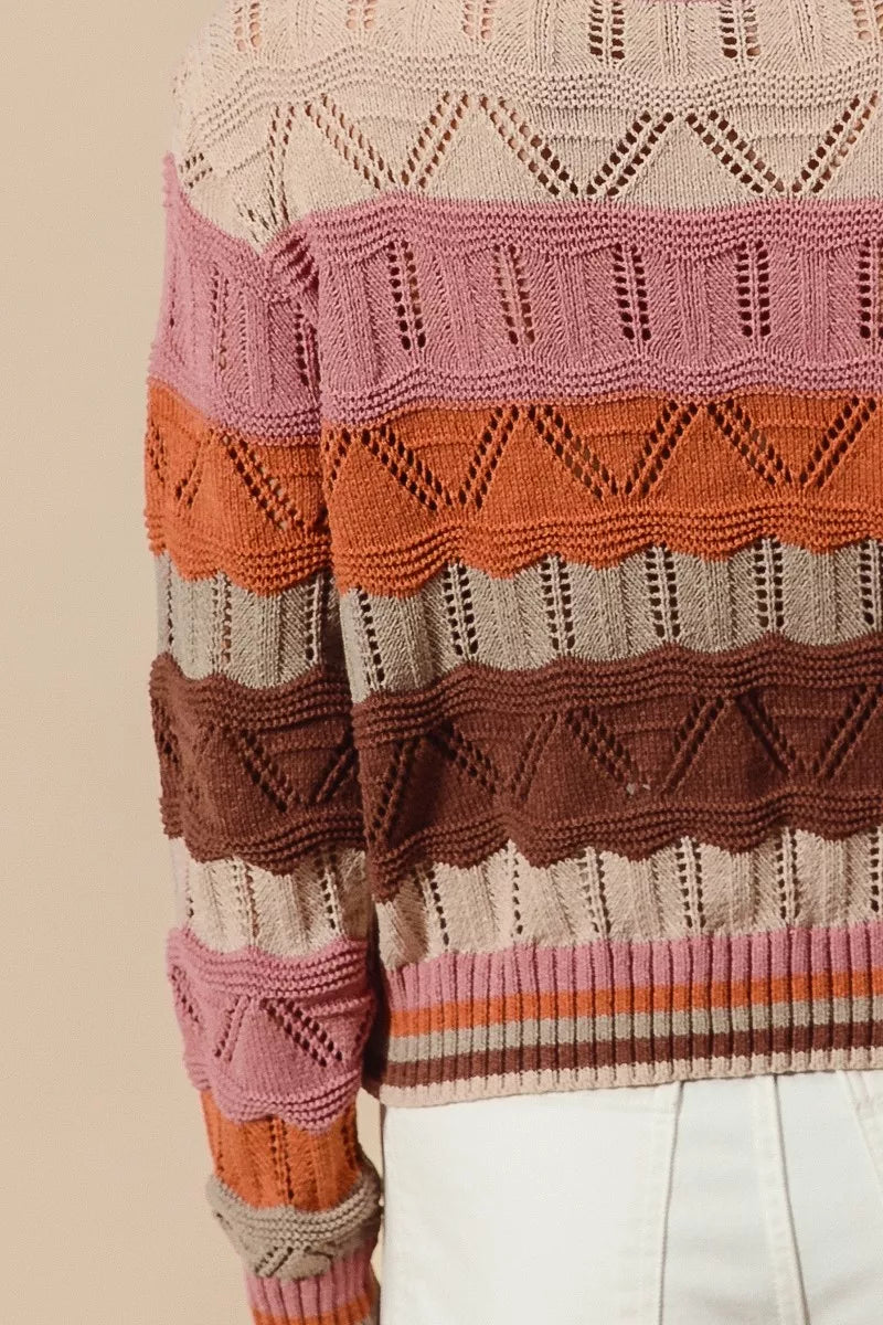 Jamie | Women's Striped Long Sleeve Sweater - Image 11