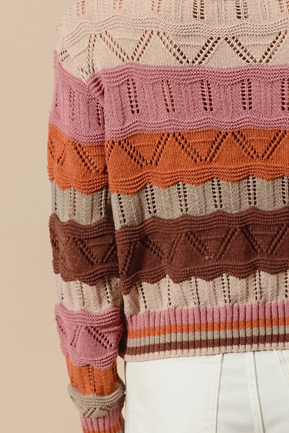Jamie | Women's Striped Long Sleeve Sweater - Image 11