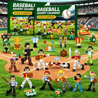 Baseball Advent Calendar, 786-Piece Brick Team and Ballpark Set