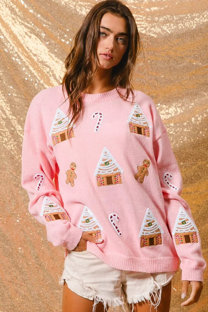 Jocelyn | Women's Novelty Christmas Crew Neck Sweater - Image 11