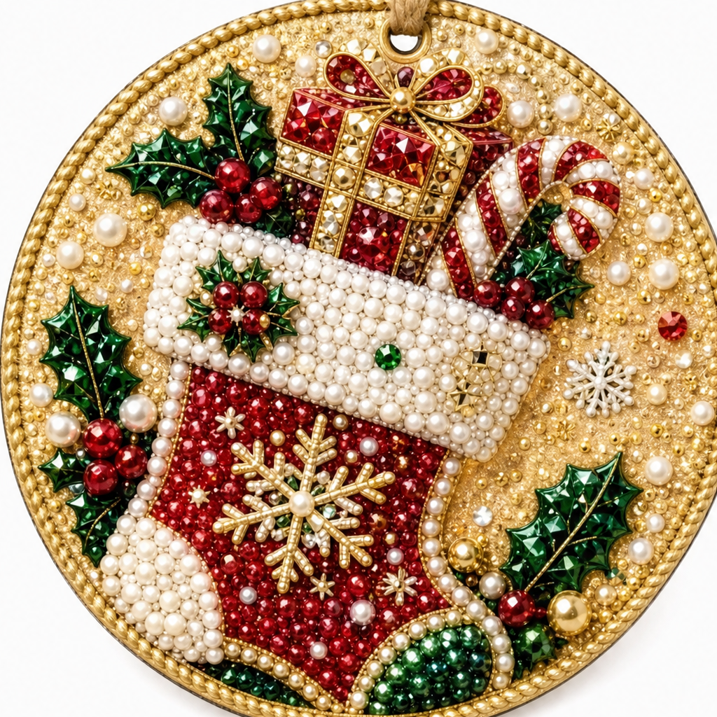 Beaded Gemstone Ornament Kit, Set of 6