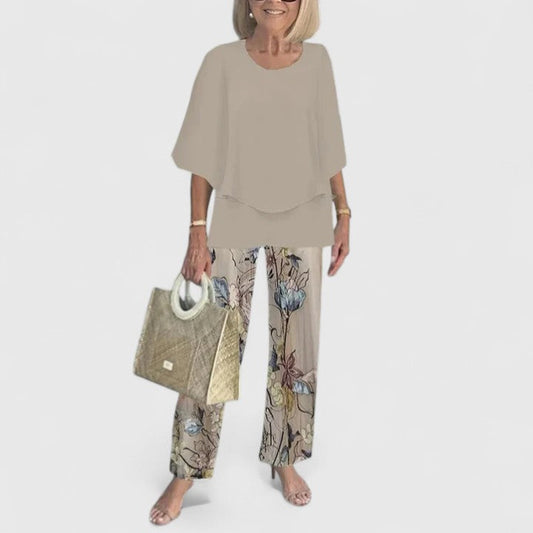 Image of Bella | Women's Relaxed Fit Two-Piece Pant Set